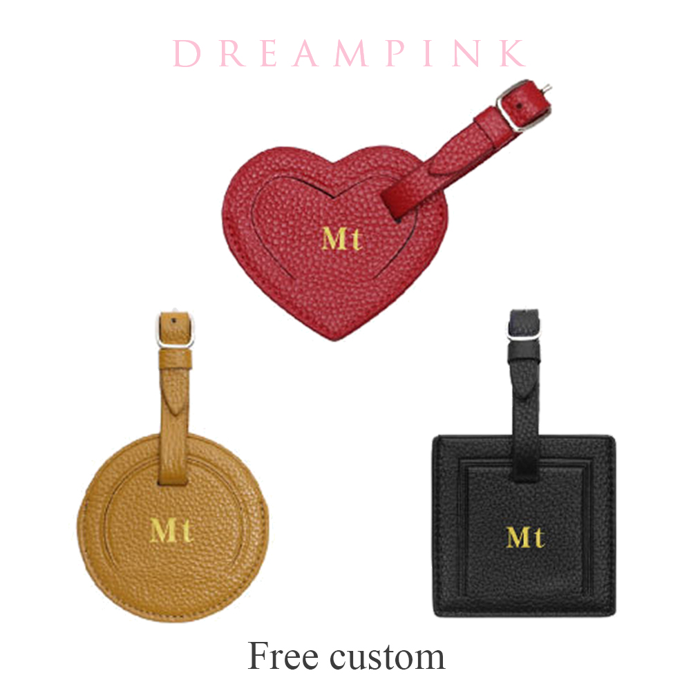 Personalized Name Box - 100% ของแท้หนังกระเป๋าเดินทางหรูหราที่กําหนดเองตัวอักษร Cowhide กระเป๋าเดินทางป้ายป้ายกระเป๋าสัมภาระชื่อที่อยู่ผู้ถือบัตร