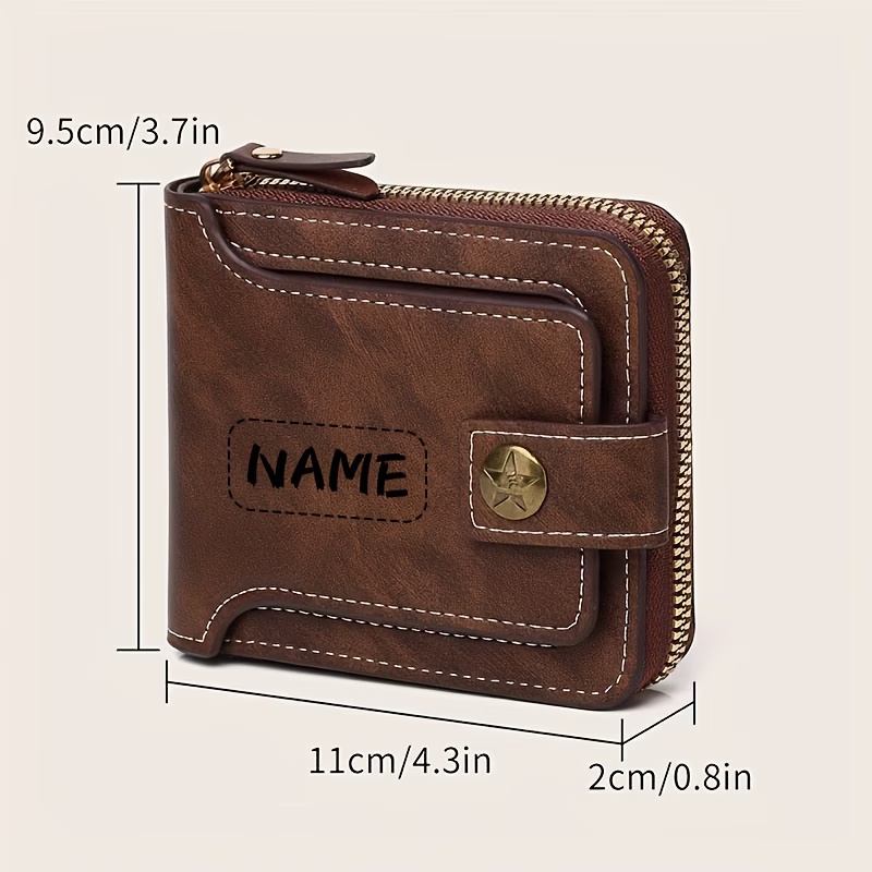 กระเป๋าสตางค์ PU สำหรับผู้ชายแ - Personalized Name Box บทวิจารณ์และราคา