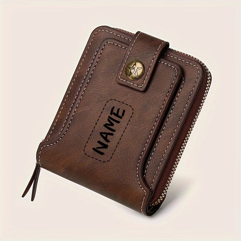 กระเป๋าสตางค์ PU สำหรับผู้ชายแ - Personalized Name Box บทวิจารณ์และราคา