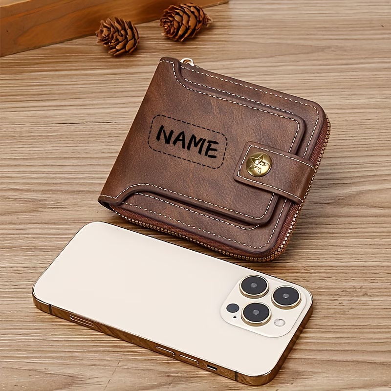กระเป๋าสตางค์ PU สำหรับผู้ชายแ - Personalized Name Box บทวิจารณ์และราคา
