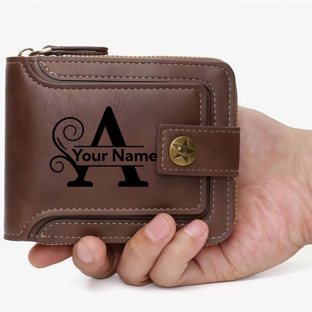 กระเป๋าสตางค์ผู้ชายแบบกำหนดเอง - Personalized Name Box บทวิจารณ์และราคา