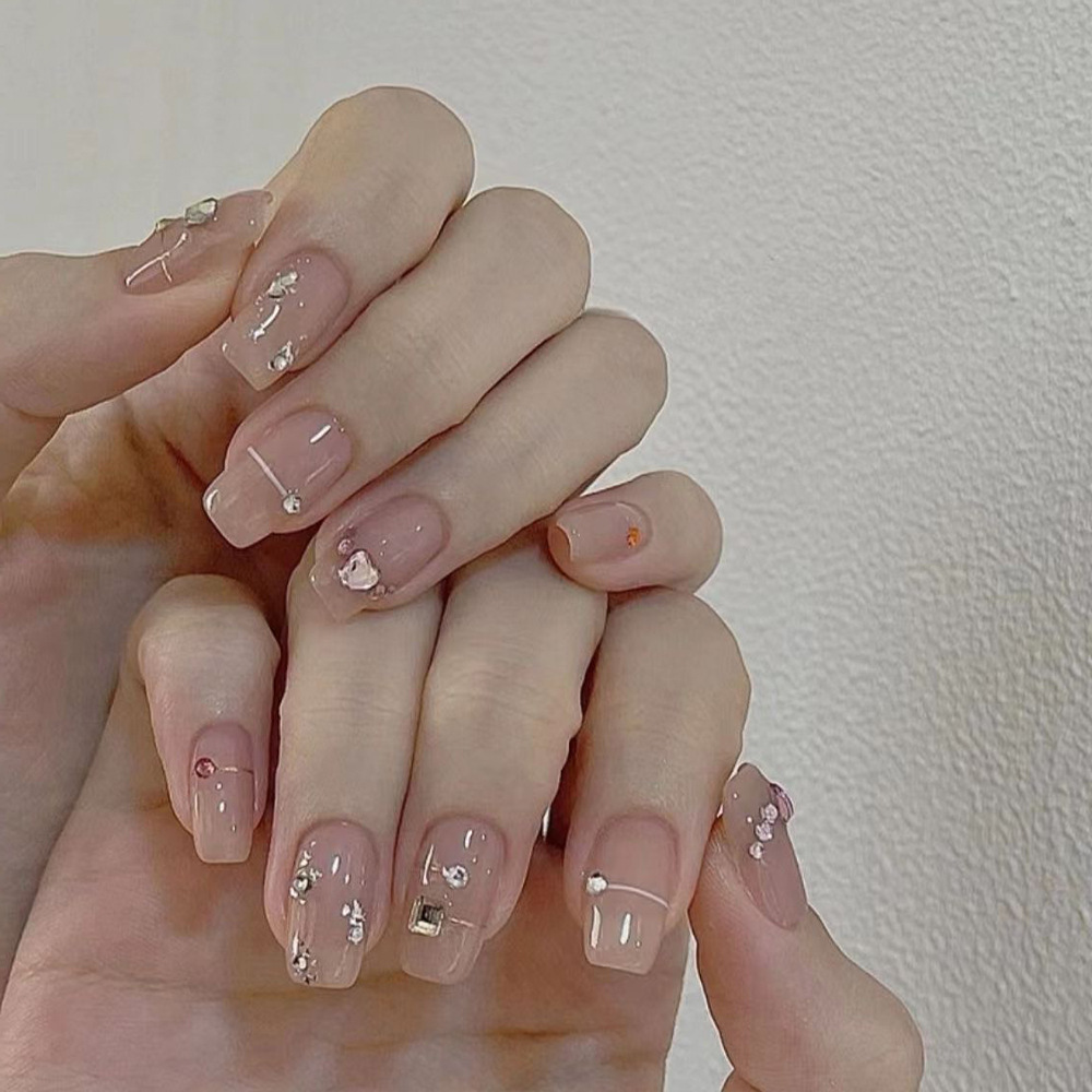 24 ชิ้น เล็บปลอมแบบกดติดลายตาแ - Pressed Flower Art บทวิจารณ์และราคา