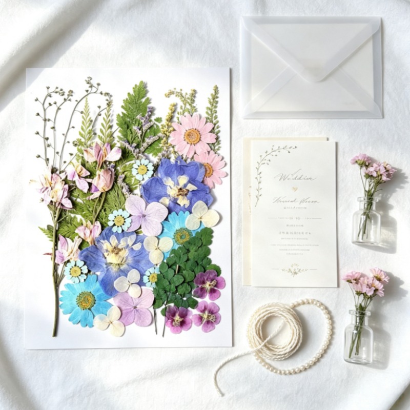 ชุดดอกไม้แห้งอัดรวม, ตัวอย่างพ - Dried Flower Bookmark บทวิจารณ์และราคา